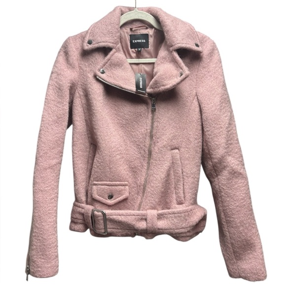 Express wool blend pink blazer coat size XS - Picture 3 of 13